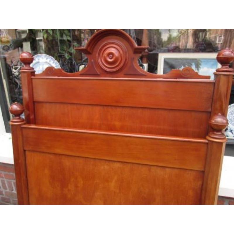 Antiek Houten Kuip Bed met Verstelbare Auping 90 x 190