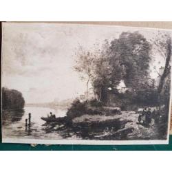 Gravure landschap Carl Lodewijk DAKE a f. (1857-1918)