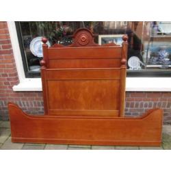 Antiek Houten Kuip Bed met Verstelbare Auping 90 x 190