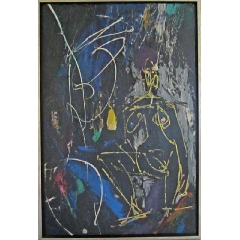 ==Hans Ittmann 1914-1972==geabstraheerd naakt==123 x 80 cm==