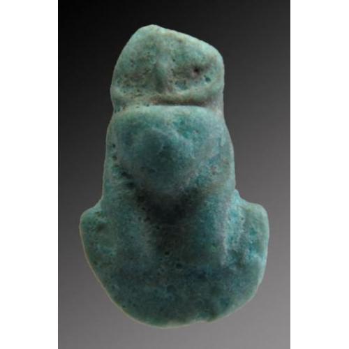 Egyptian faience fragment of Aegis as Bastet