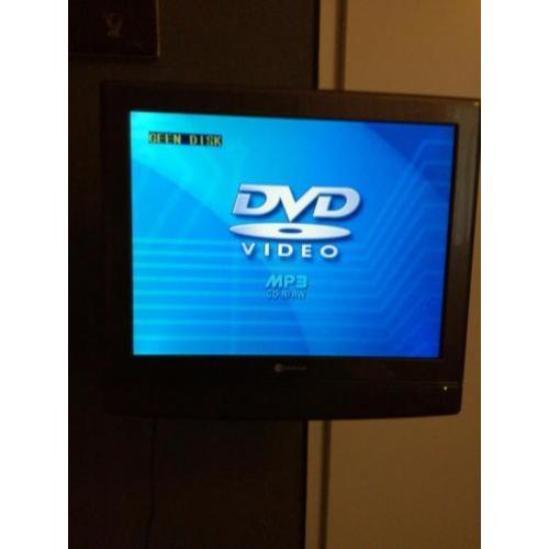 Kleine tv met ingebouwde dvd, voet en wandsteun