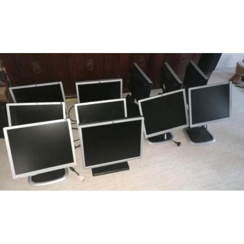 Gebruikte LCD monitoren, partij 10 stuks, ook los te koop