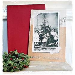 3 Mooie grote vintage kerstkaarten met enveloppe, 1,25 ps.