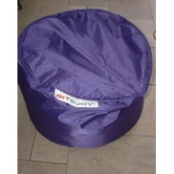 Sit & Joy small dot paarse en bloemen zitzak