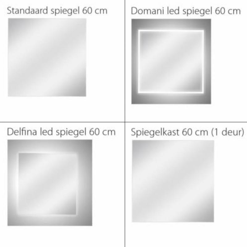 Badmeubel Trendline 60cm Sonoma Oak Softclose (Verschille...