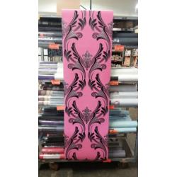 Roze glitter barok behang €8.50