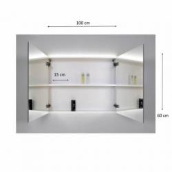 Spiegelkast Sanicare Qlassics Ambiance 100 cm 2 Deuren Al...