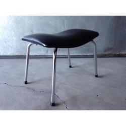 Vintage chroom skai voetenbank De Wit Gispen jaren 50 60