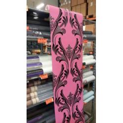 Roze glitter barok behang €8.50