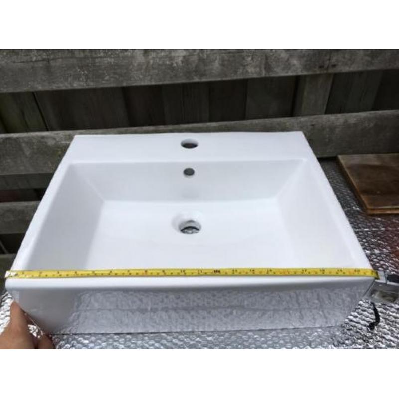 Wastafel wasbak wit keramiek