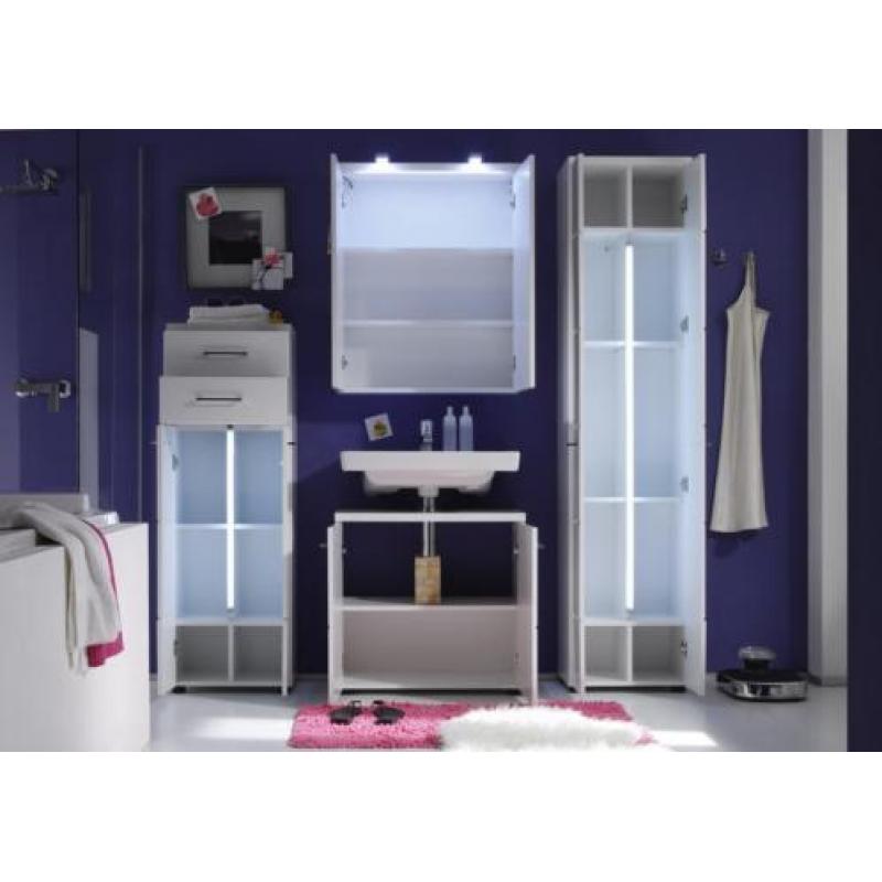 Kast Nightlife 43x185cm Hoogglans Wit 132010101D