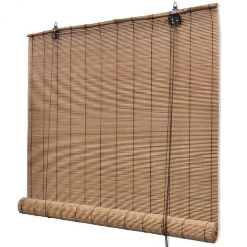 vidaXL Rolgordijn Bamboe 120 x 220 cm bruin