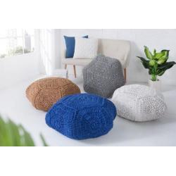 Poef Cosy IV Grijs gebreid 37753