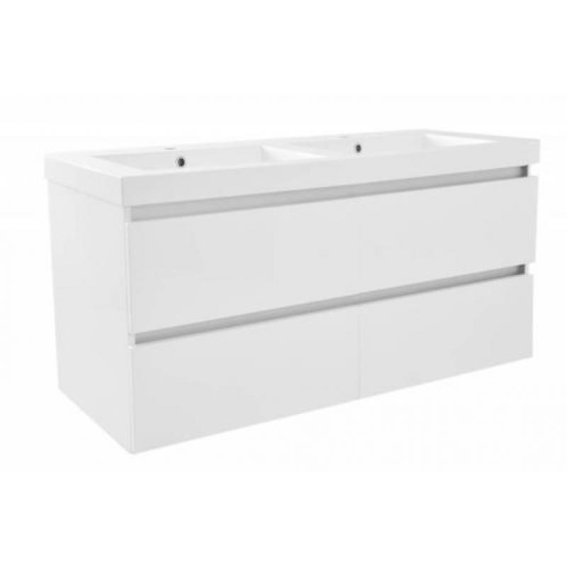 Wiesbaden Vision onderkast dubbel+4 laden 120x46 wit