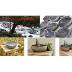 waskom,wasbak,wastafels,riverstone,riviersteen,rivierkei