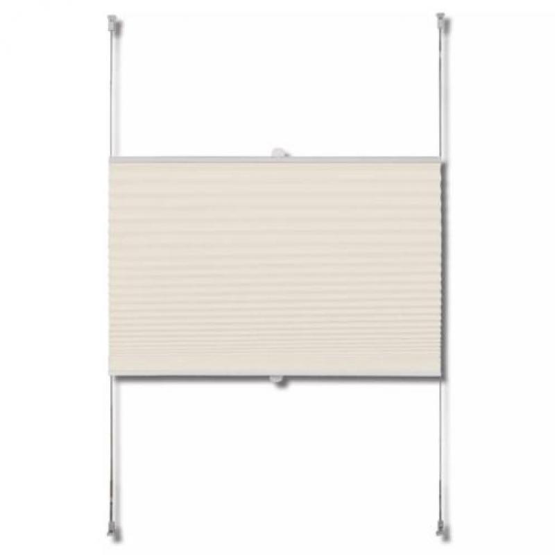 vidaXL Plissé rolgordijn 70x200cm creme