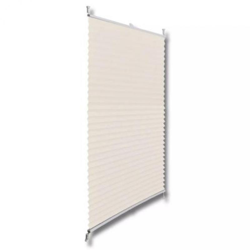 vidaXL Plissé rolgordijn 70x200cm creme