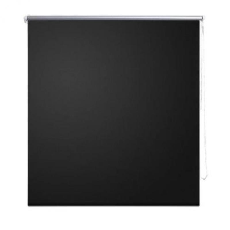 vidaXL Rolgordijn verduisterend 140 x 230 cm zwart