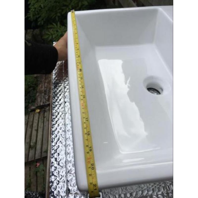 Wastafel wasbak wit keramiek