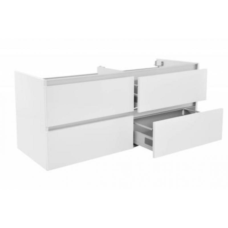 Wiesbaden Vision onderkast dubbel+4 laden 120x46 wit