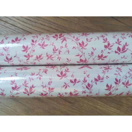 Twee rollen Eijffinger behang. Roze met blaadjes /vogeltjes.
