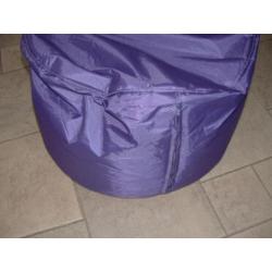 Sit & Joy small dot paarse en bloemen zitzak