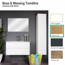 Badmeubel Trendline 60cm Sonoma Oak Softclose (Verschille...
