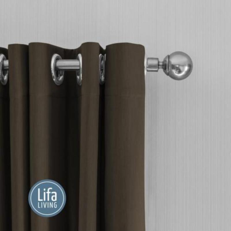 Lifa Living Gordijnen Donker Taupe Ringen - 300 x 250 cm