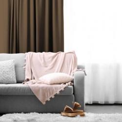 Lifa Living Gordijnen Donker Taupe Ringen - 300 x 250 cm
