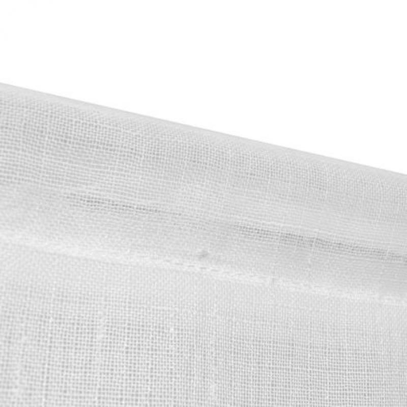 vidaXL 2 Keukenvitrages linnenachtig 60 x 120 cm wit