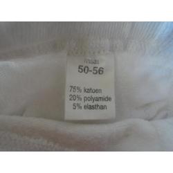 Twee witte maillots maat 50 en 56 met gratis blauwe maillot