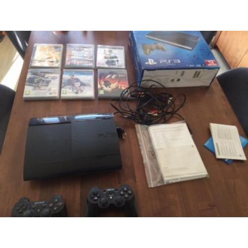 Sony PlayStation 3 + spellen +2 controllers