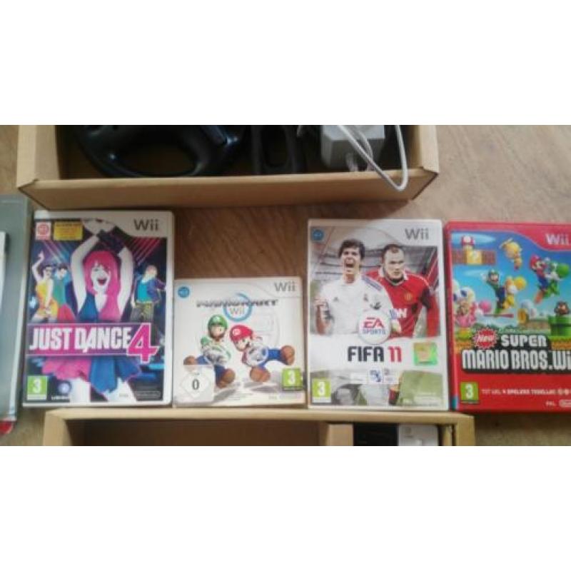 Nintendo Wii complete set met spellen
