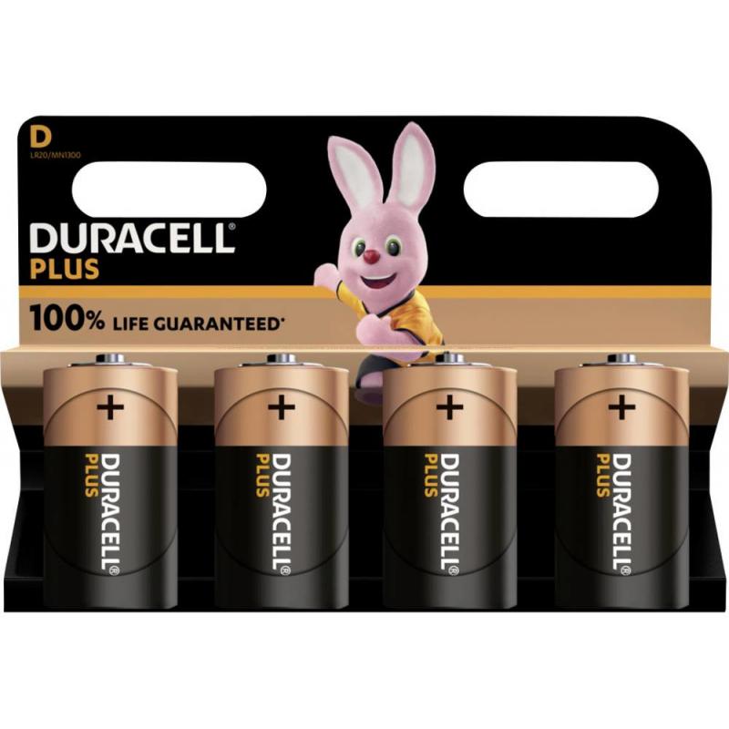 Duracell D Plus Alkaline 4x
